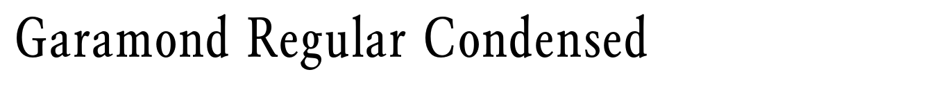 Garamond Regular Condensed image
